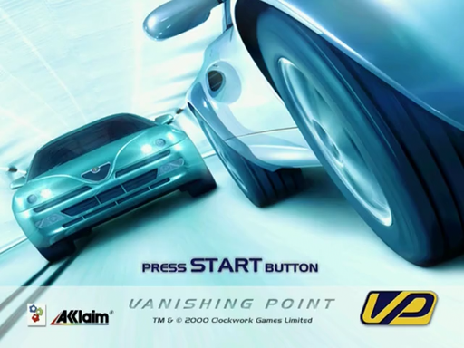 Vanishing Point title screen for Sega Dreamcast